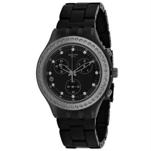 Swatch Women`s Full Blooded Stoneheart Black Dial Watch - SVCM4009AG