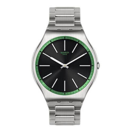 Swatch Men`s The May Black Dial Watch - SSO7S128G