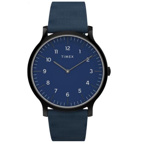 Timex Men`s Blue Dial Blue Leather Quartz Fashion Analog Watch TW2T66200