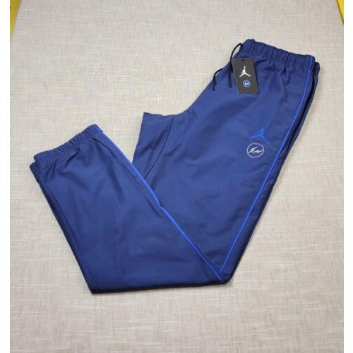 Nike Air Jordan x Fragment Woven Jogger Pants Medium Mens Blue Tapered Lined