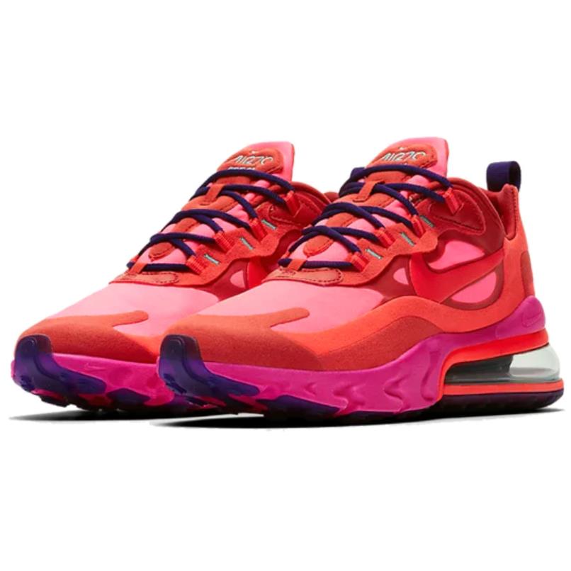 Nike Air Max 270 React Athletic Running Shoe Womens Size 10 AT6174-600 Red Pink