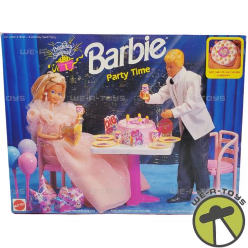 Barbie Birthday Surprise Party Time Gift Set 1990 Mattel 7552 Nrfb