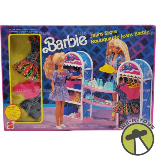 Barbie Jeans Store Boutique Fashions 1990 Mattel 7225 Nrfb