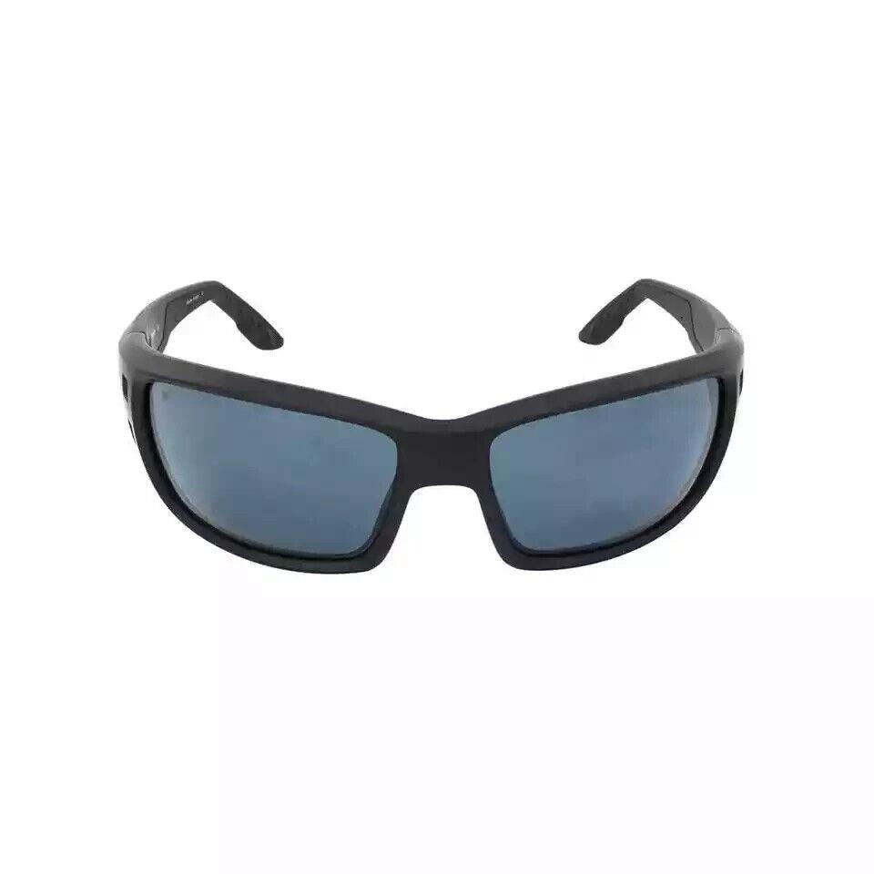 Costa Del Mar Permit Matte Blackout Polarized Gray 580P Lens Sunglass - Frame: Blackout, Lens: Gray