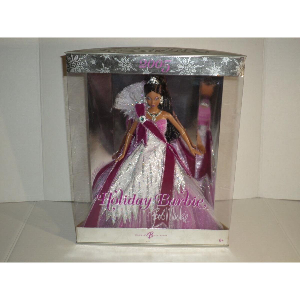 AA Holiday Barbie Doll 2005 Bob Mackie - Nrfb Mattel H0178 Very Nice