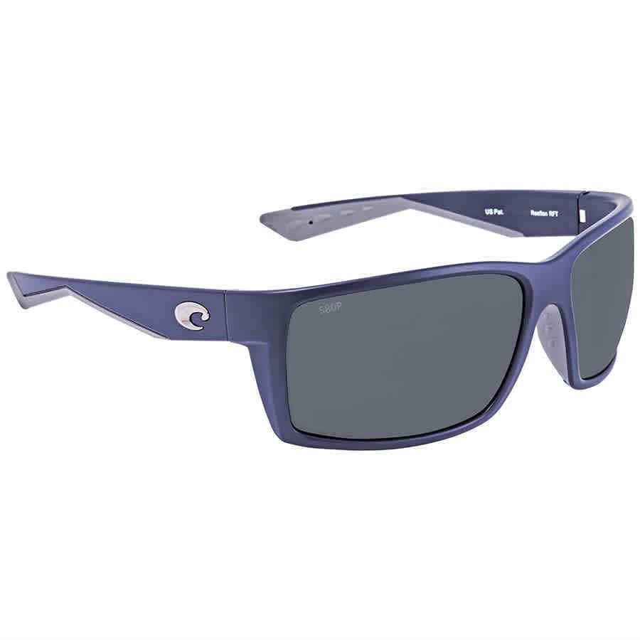 Costa Del Mar Reefton Grey Polarized Polycarbonate Men`s Sunglasses Rft 75 Ogp