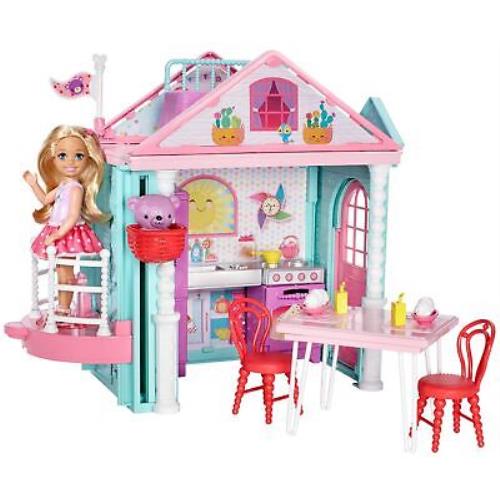Barbie Club Chelsea Two-story Playhouse Playset and Teddy Bear