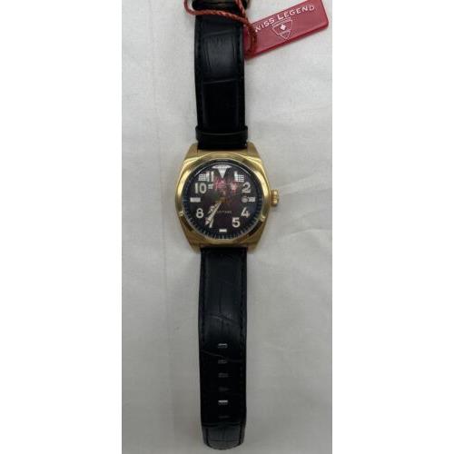 Swiss Legend Heritage Black Mother of Pearl Leather Men`s 44mm Watch Working