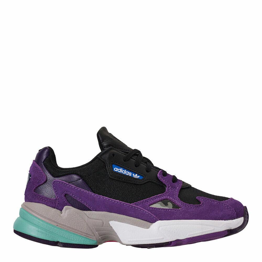 Adidas Size 6 Women`s Originals Falcon Shoes: Purple/black - CG6216 - BLACK , PURPLE, WHITE