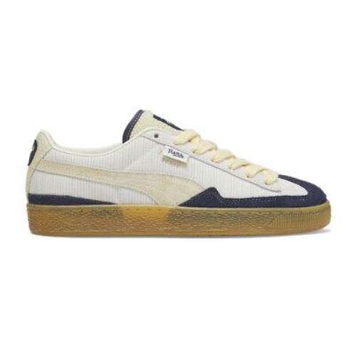 Puma Suede Black Fives Rens 100Th Lace Up Mens White Sneakers Casual Shoes 3949 - White