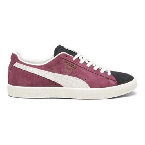 Puma Clyde Og Lace Up Mens Burgundy Sneakers Casual Shoes 39196206 - Burgundy