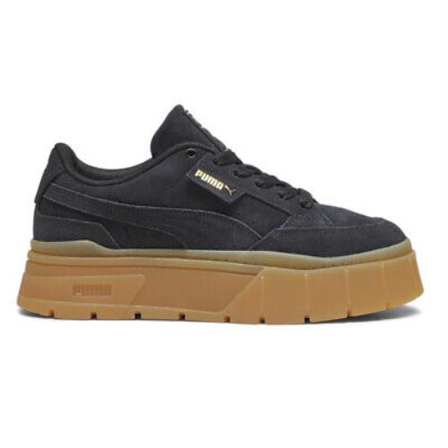 Puma Mayze Stack Soft Winter Platform Womens Black Sneakers Casual Shoes 393065 - Black