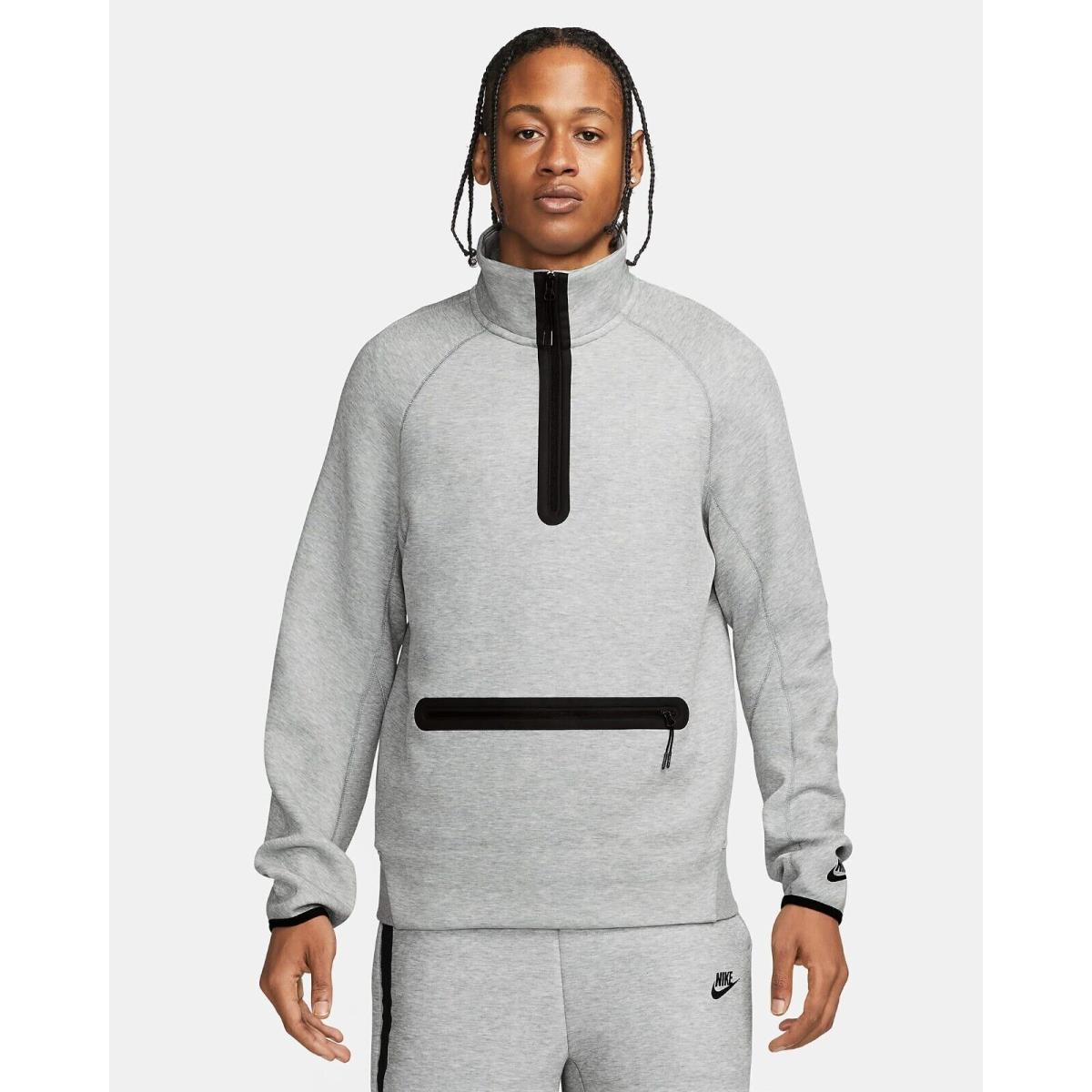 Nike Sportswear Tech Fleece Men`s 1/2-Zip Sweatshirt Dark Grey Size L FB7998-063