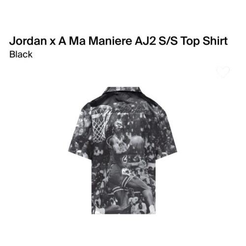 Nike Air Jordan A MA Maniere Button UP Shirt DJ9760-010 Men Size 3XL