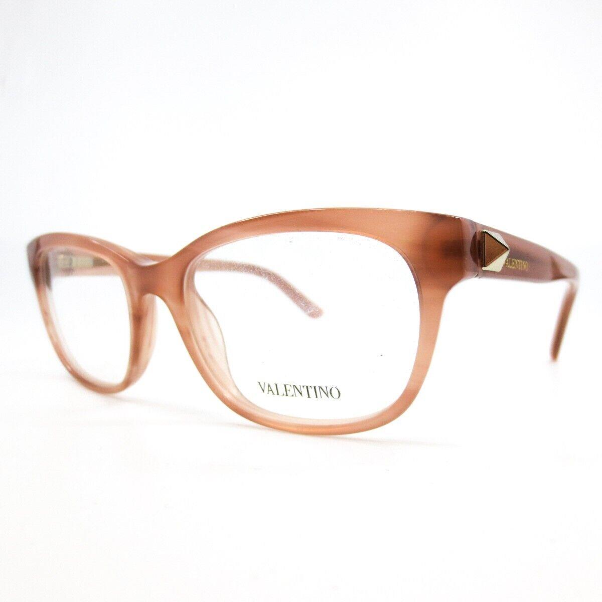 Valentino V2671 601 Eyeglasses Frames Cat Eye Clear Pink 52-18 135 mm