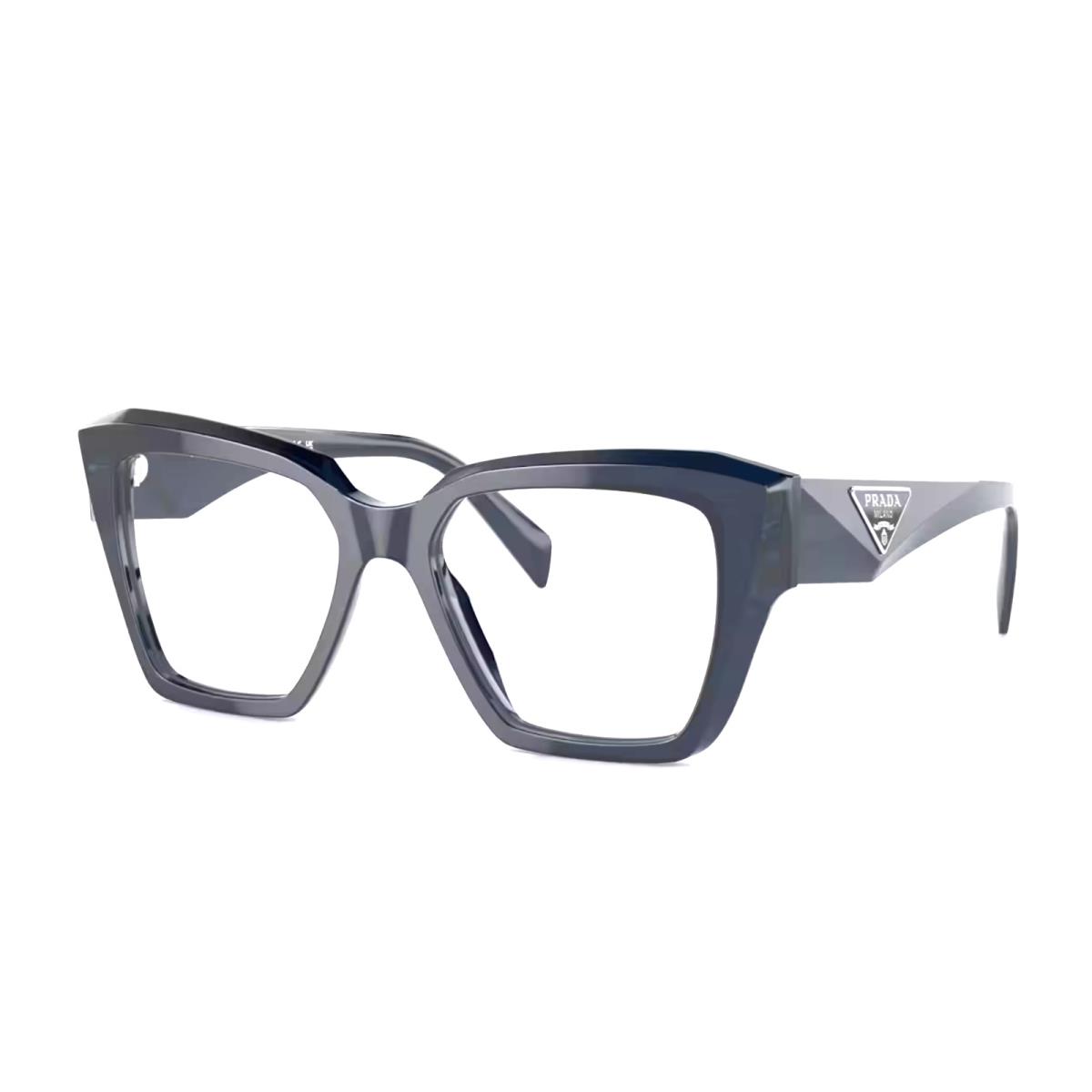 Prada Eyeglasses Vpr 09Z 08Q-1O1 49-17 140 Transparent Blue Cat Eye Frames