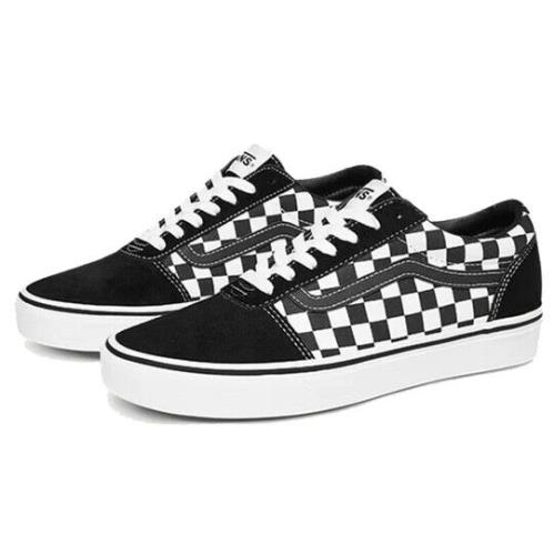 Vans Ward VN0A38DMPVJ Mens Black White Checkered Low Top Skateboard Shoes KHO279 - Black White