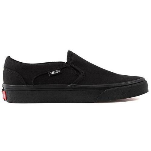 Vans Asher VN0A45JM186 Women`s Black Canvas Slip-on Skateboard Shoes KHO146 - Black