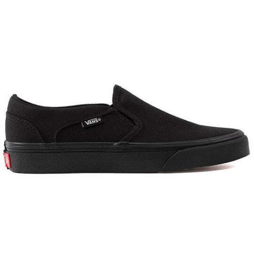 Vans Asher VN0A45JM186 Women`s Black Canvas Slip-on Skateboard Shoes KHO146 9