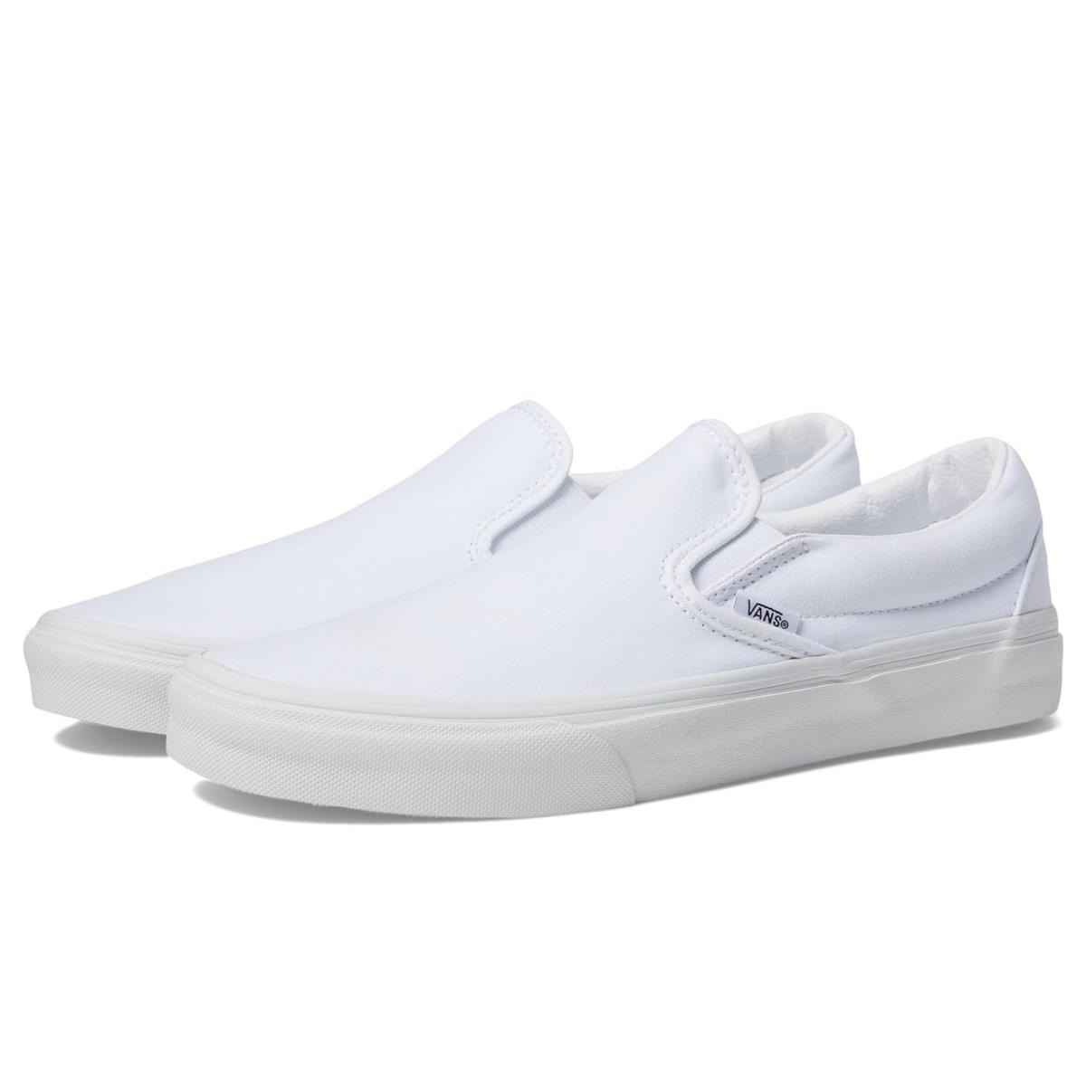 Unisex Sneakers Athletic Shoes Vans Classic Slip-on Wide Canvas True White