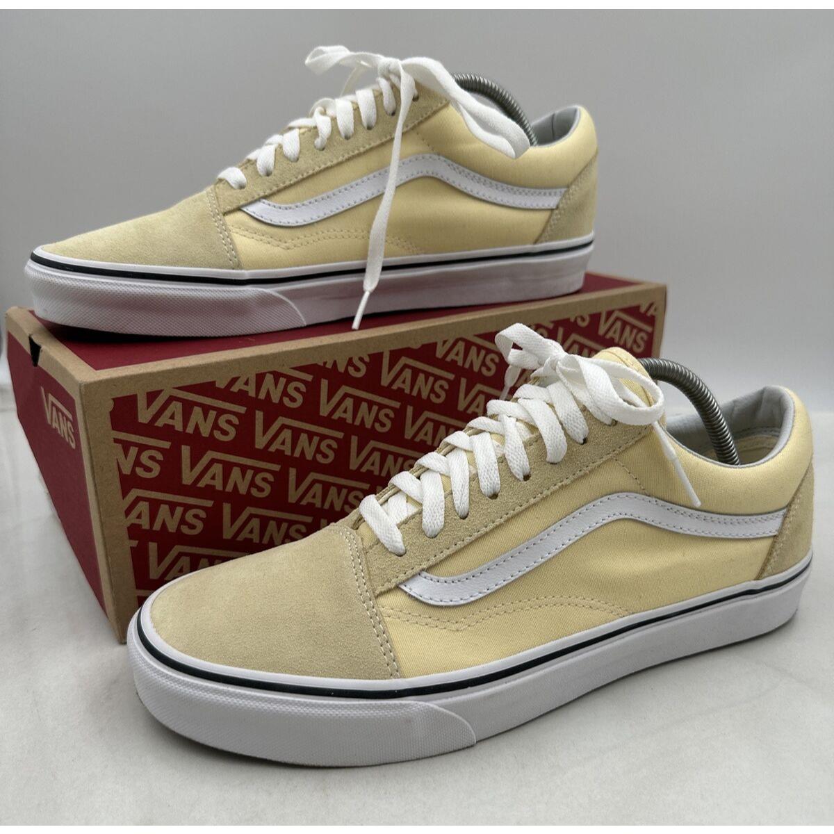 Vans Old Skool VN0A38G1VKV1 Men`s Vanilla Custard Athletic Sneaker Shoes Sz 11