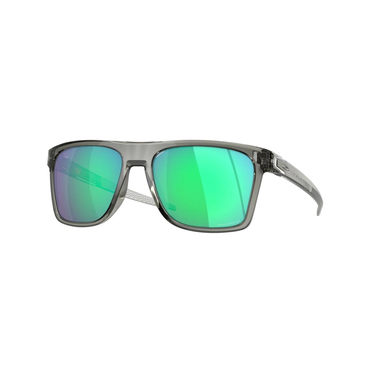 Oakley Leffingwell Grey Ink Polarized Prizm Jade Sunglasses OO9100-10