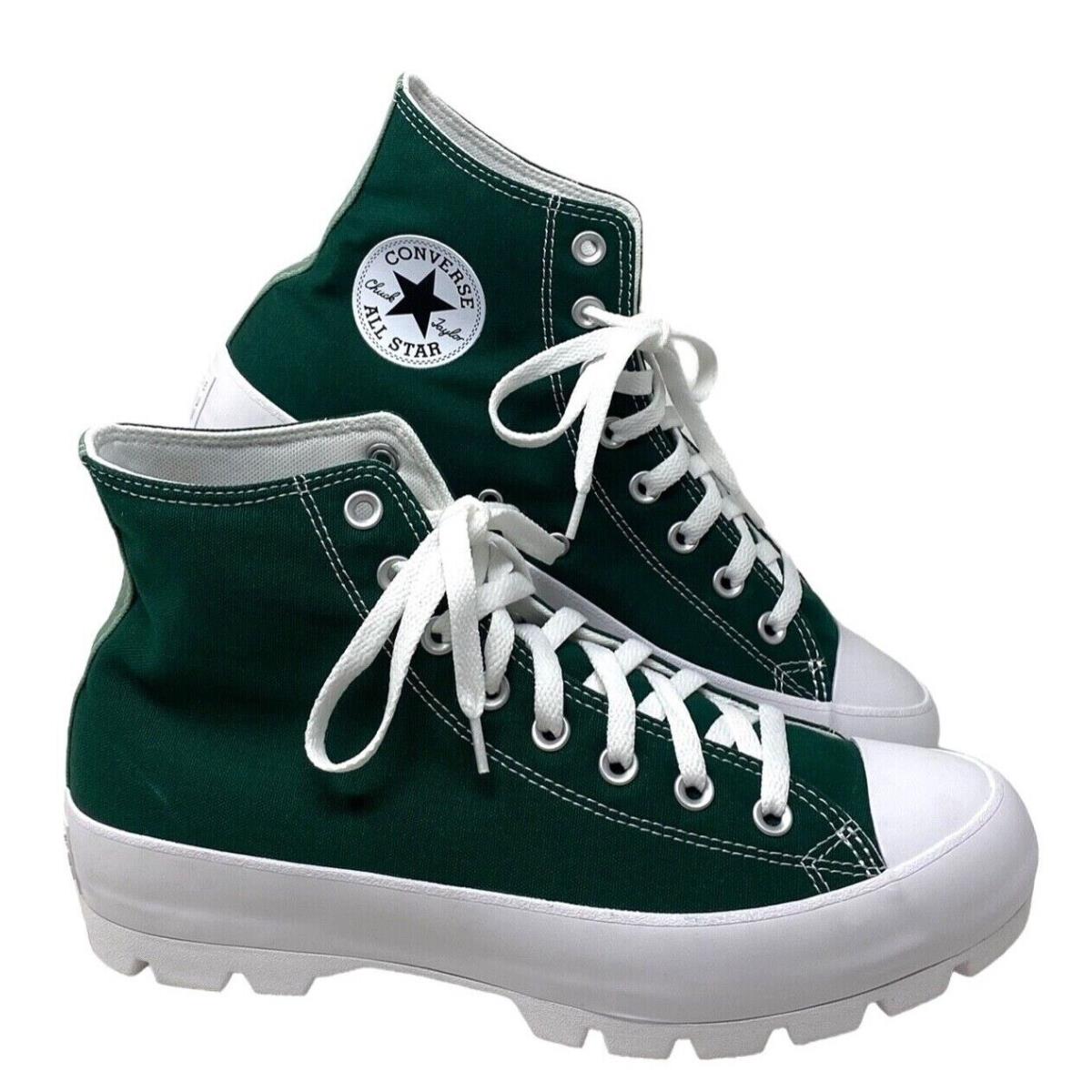 Converse Ctas Lugged Shoes Casual Green White Canvas Women Custom 571211C-WTGRWT