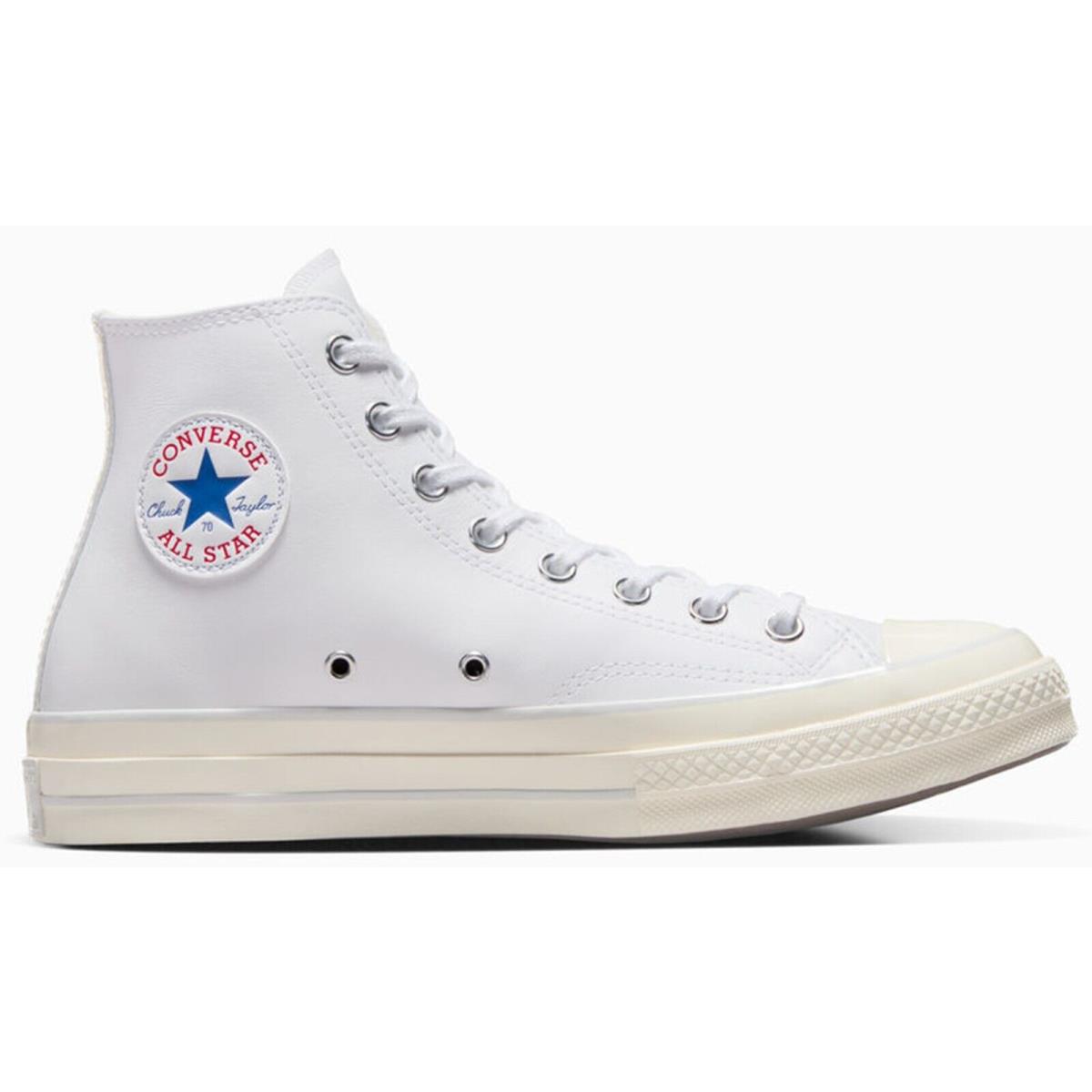 Converse Chuck 70 Premium Leather High Top Men`s Classic Shoes Ortholite Insole White