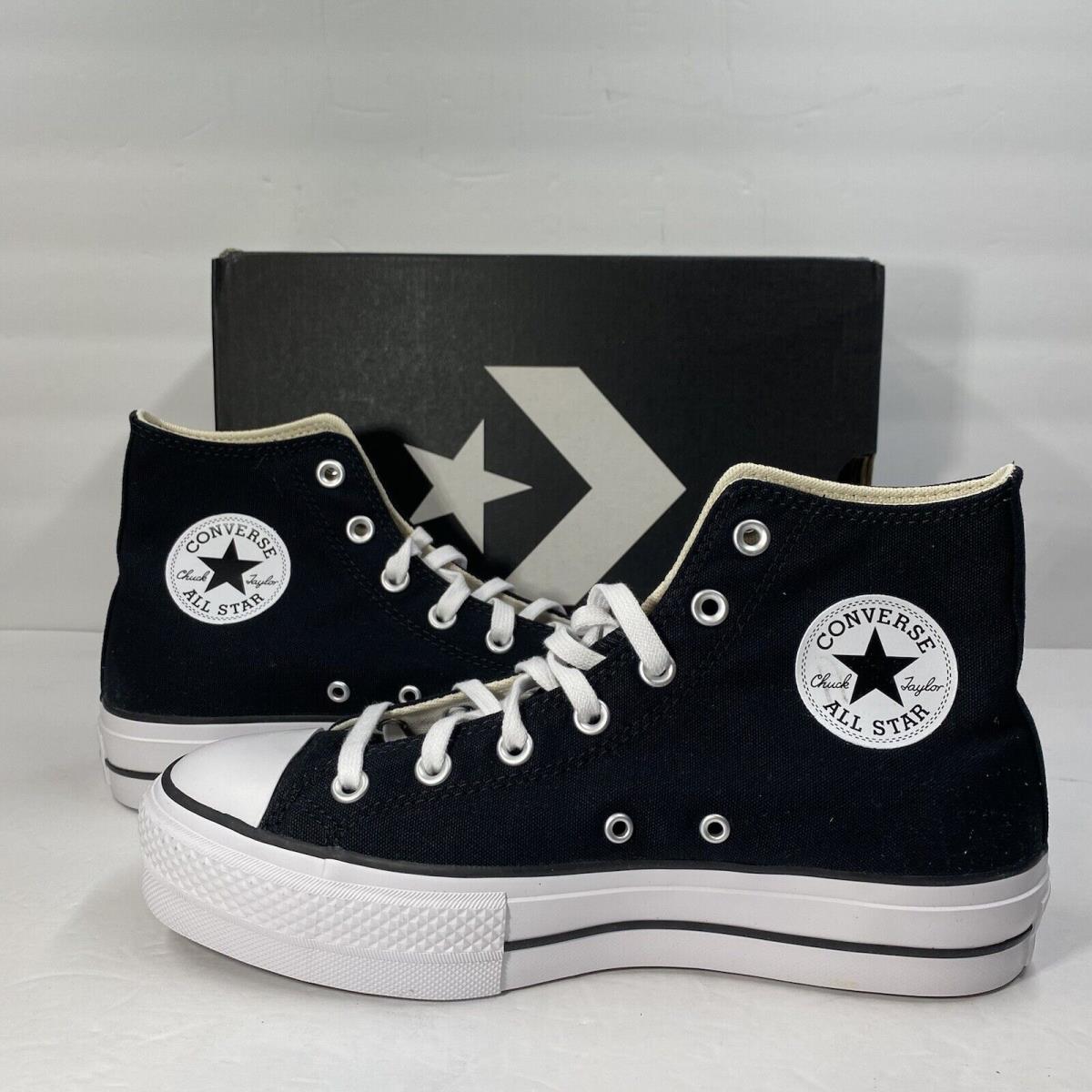 Converse Chuck Taylor All Star Lift Platform Canvas Womens 9 Black White 560845F