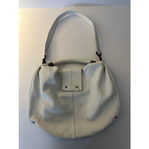 Kenneth Cole York White Leather Hobo Shoulder Bag