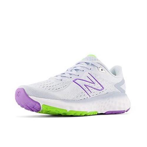 New Balance Women`s Fresh Foam Evoz V2 Running Shoe Starlight/Light Arctic Grey/Electric Purple