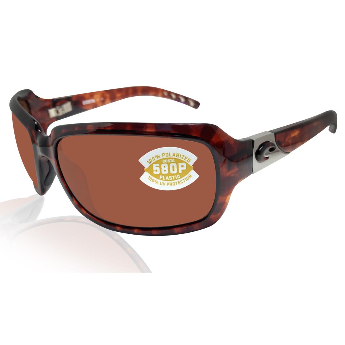 Costa Del Mar Isabela Tortoise Frame Copper 580 Plastic Polarized Lens