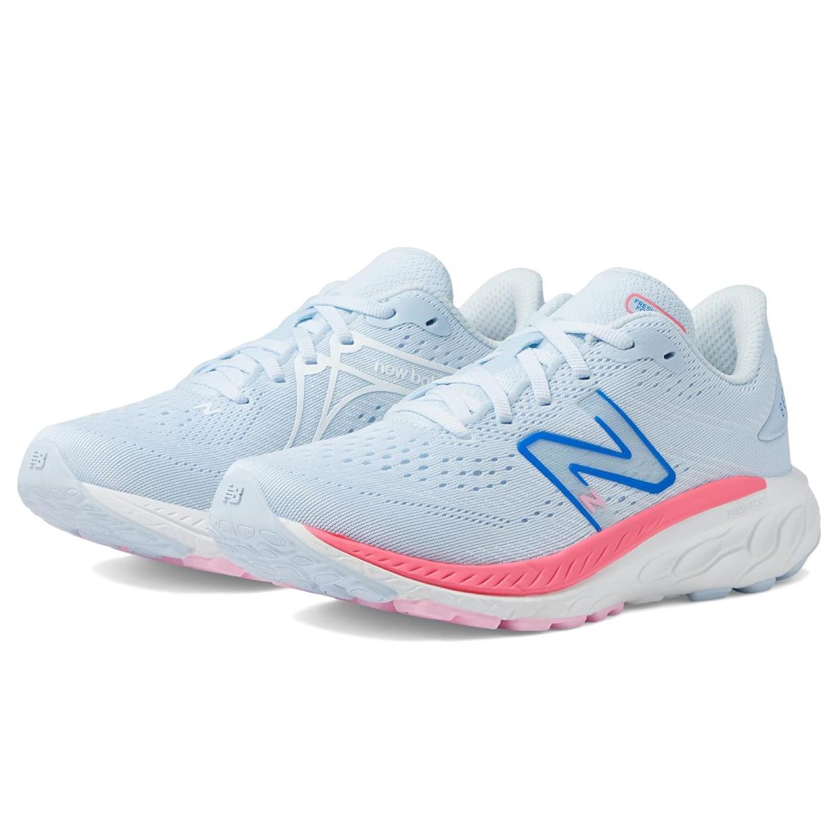 Girl`s Shoes New Balance Kids Fresh Foam X 860v13 Little Kid Moon Dust/Neon Pink