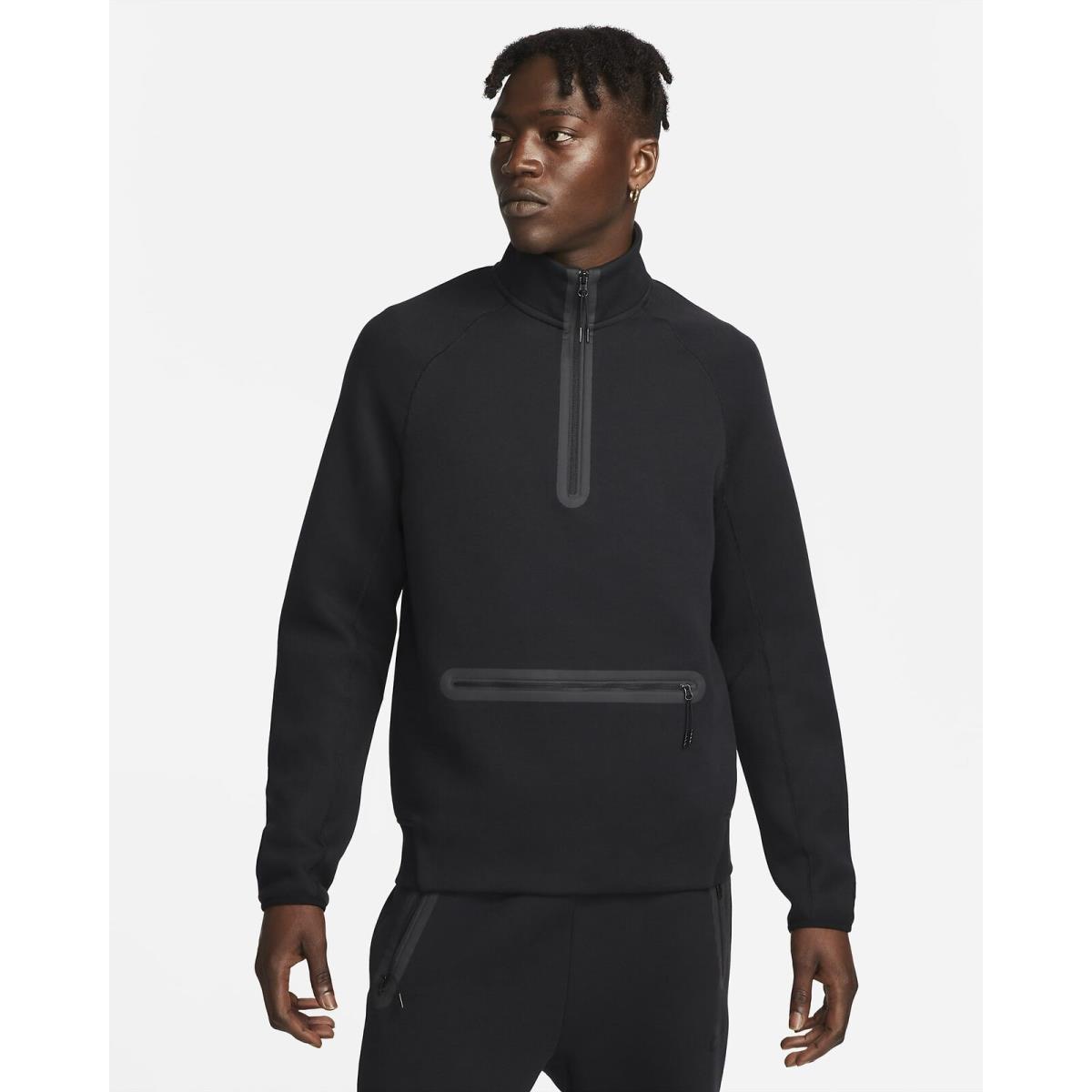 Nike Sportswear Tech Fleece 1/2 Zip Sweatshirt Black Small