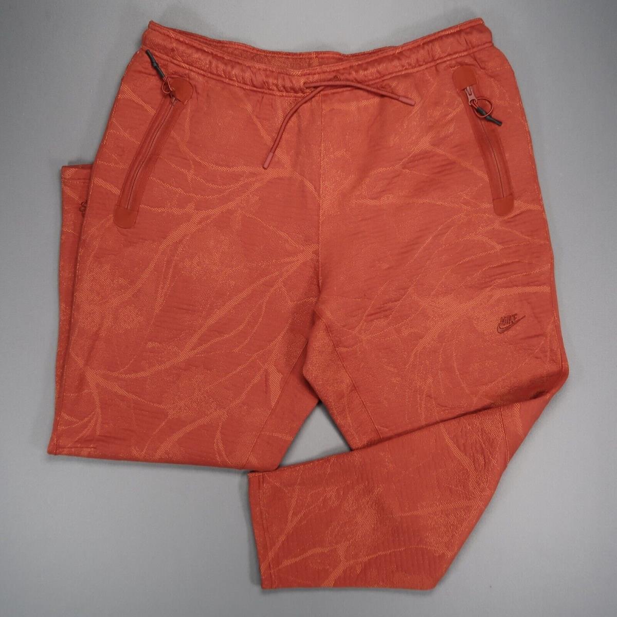 Nike Pants Mens Xxl Red Orange Tech Pack Fleece Therma Fit Adv Loose Fit