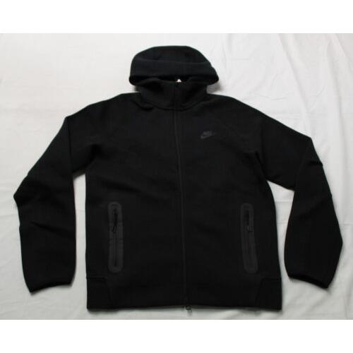 Nike Men Tall Sportswear Tech Fleece Windrunner Full-zip Hoodie LV5 Black Medium