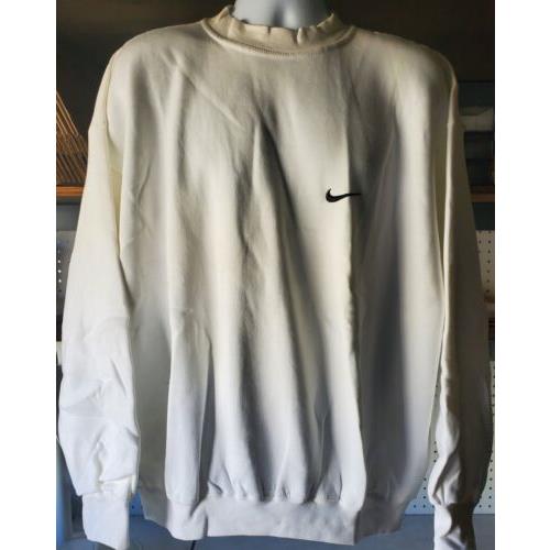 Vintage 90 s Nike Sweatshirt White / Black Swoosh / Travis Scott 2XL