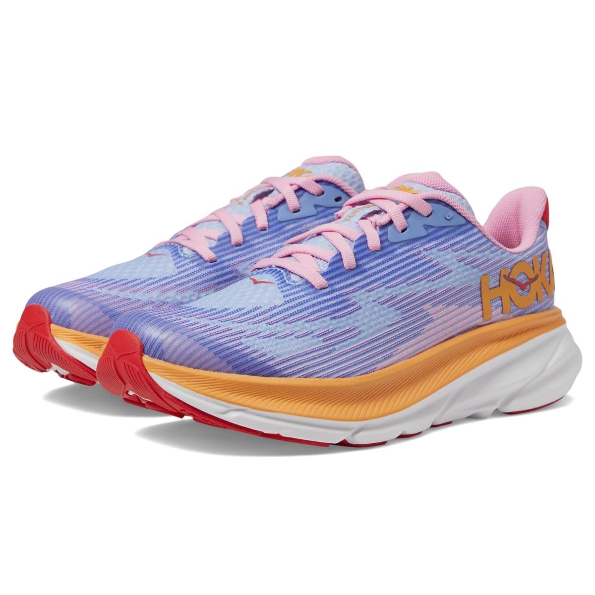 Children Unisex Sneakers Athletic Shoes Hoka Clifton 9 Big Kid Peony/Mirage