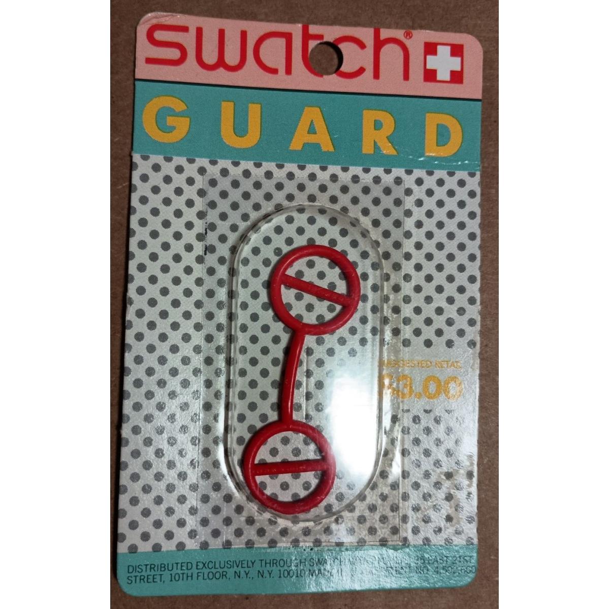 Vintage Swatch Women Men Wrist Watch Guard Red Mip