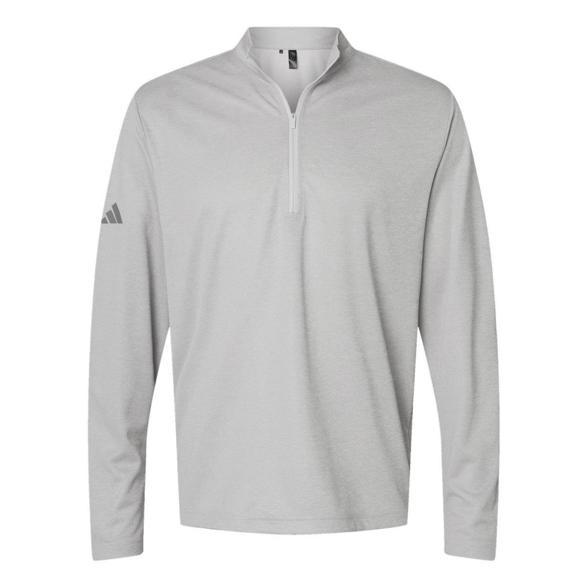 Adidas Golf Men`s S-4XL 3-Space Dyed Quarter-zip Pullover Athletic Sports Jacket Grey One Heather