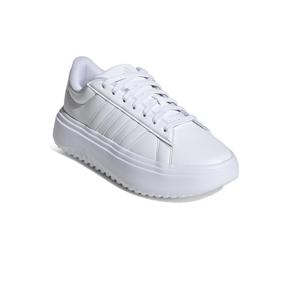 Woman`s Sneakers Athletic Shoes Adidas Grand Court Platform White/White/Crystal White