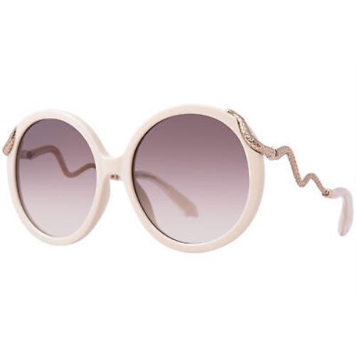 Roberto Cavalli SRC004M 9X7Y Sunglasses Women`s Full Cream/brown Gradient 59mm
