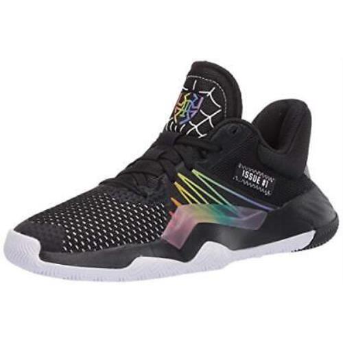 Adidas Kids Unisex`s D.o.n. Issue 1 Basketball Shoe White Black 5.5