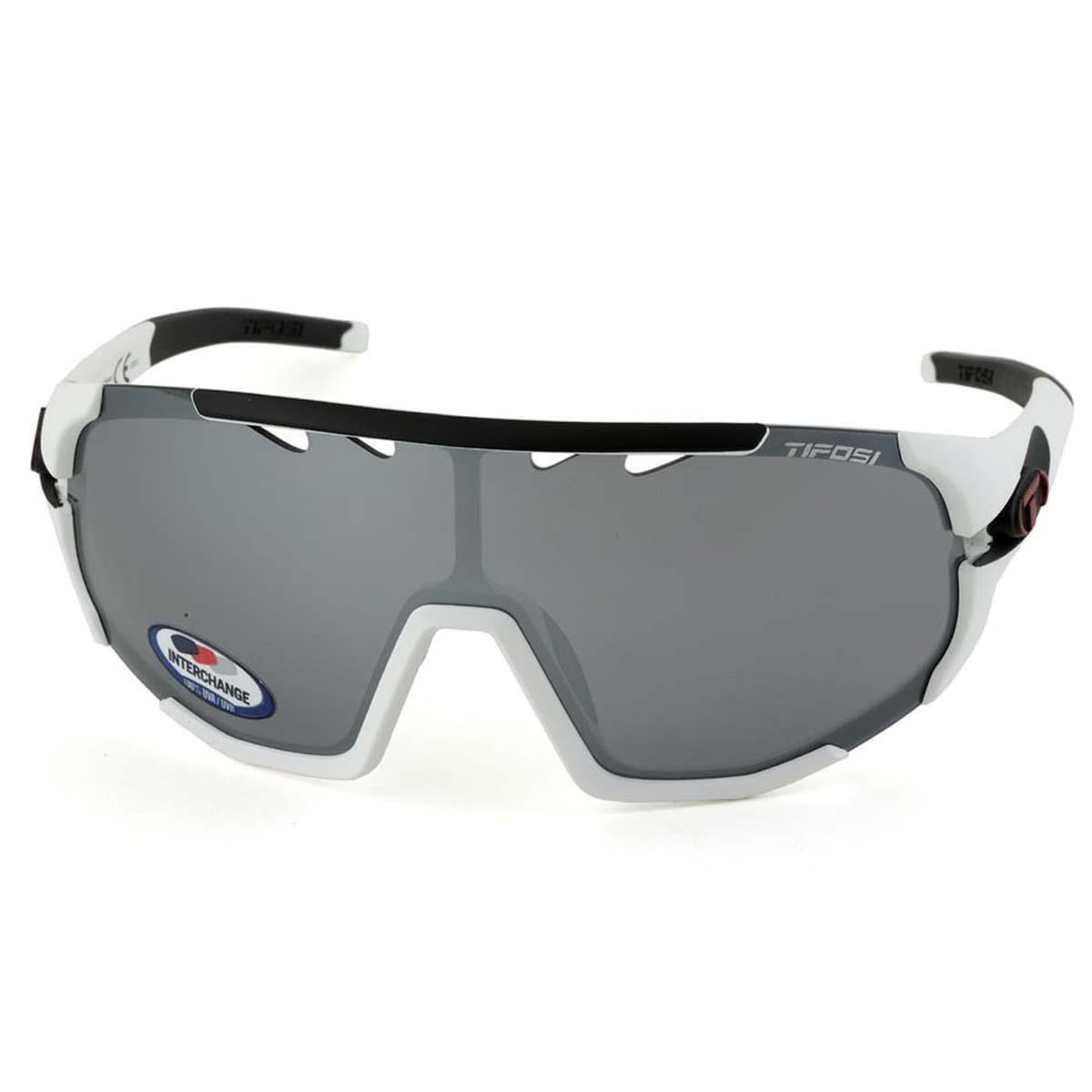 Tifosi Optics Sledge Sunglasses Matte White - Smoke/AC Red/Clear