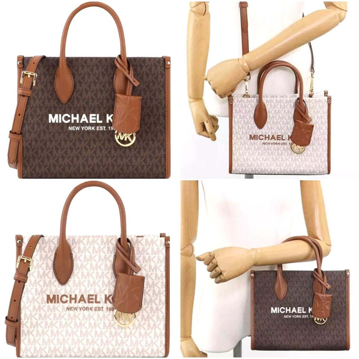 Michael Kors Mirella Small MK Logo Shopper Satchel Crossbody Shoulder Bag