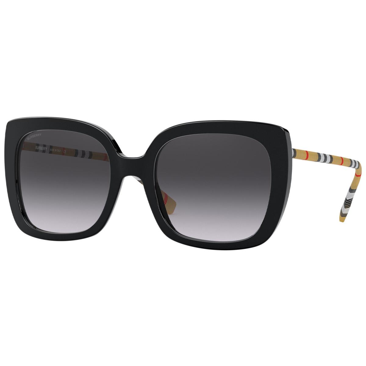 Burberry Caroll Women`s Black Butterfly Sunglasses - BE4323-385387-54 - Italy - Frame: Black/Plaid, Lens: Grey