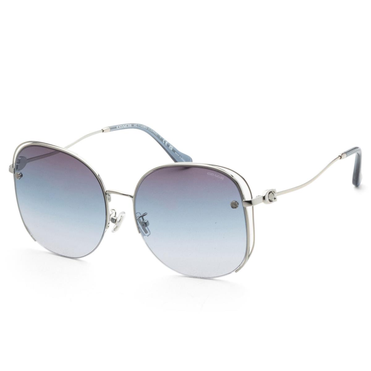 Coach Women`s 60mm Shiny Silver Sunglasses HC7145BD-90018H-60