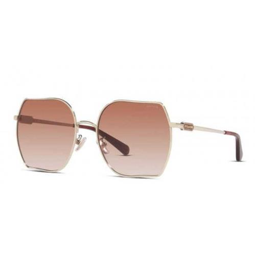 Coach Women`s Fashion HC7146BD-900513-60 60mm Shiny Light Gold Sunglasses