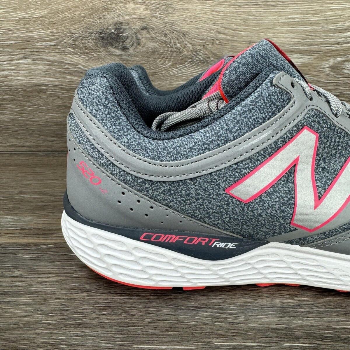 New Balance Womens 520v2 W520GP2 Running Shoes Sneakers Gray with Pink Size 10.5 SporTipTop