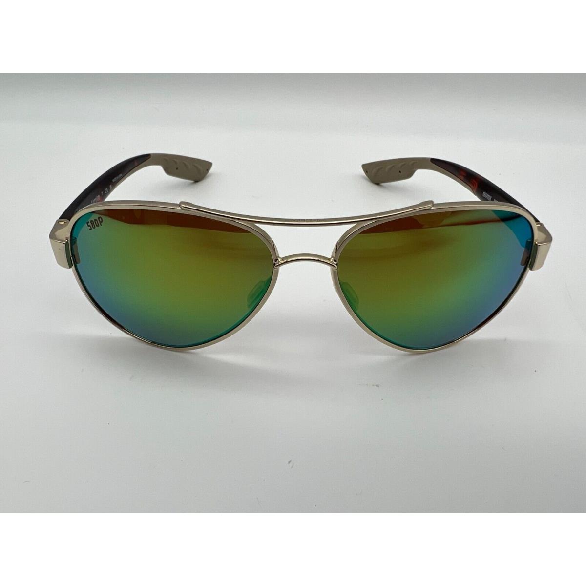 Costa Del Mar Loreto Polarized Sunglasses Rose Gold / Green Mirror 580P - Frame: Gold, Lens: Green